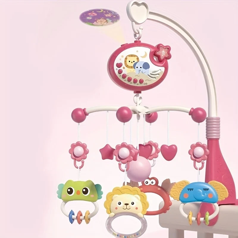 Lettino musicale multifunzionale con telecomando per bambini, campana, luce di proiezione, Natale, Halloween, regali del Ringraziamento