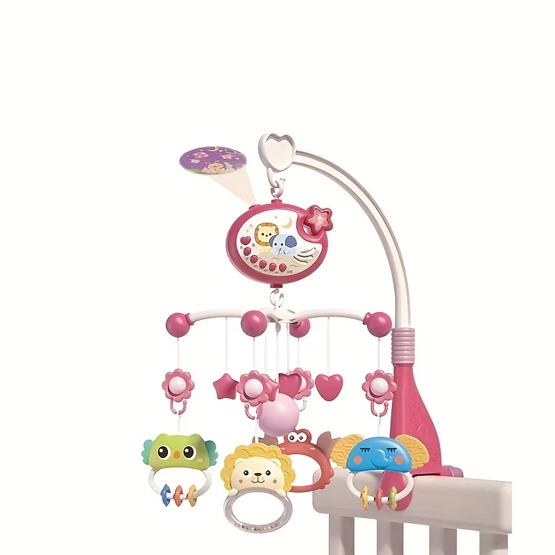 Lettino musicale multifunzionale con telecomando per bambini, campana, luce di proiezione, Natale, Halloween, regali del Ringraziamento