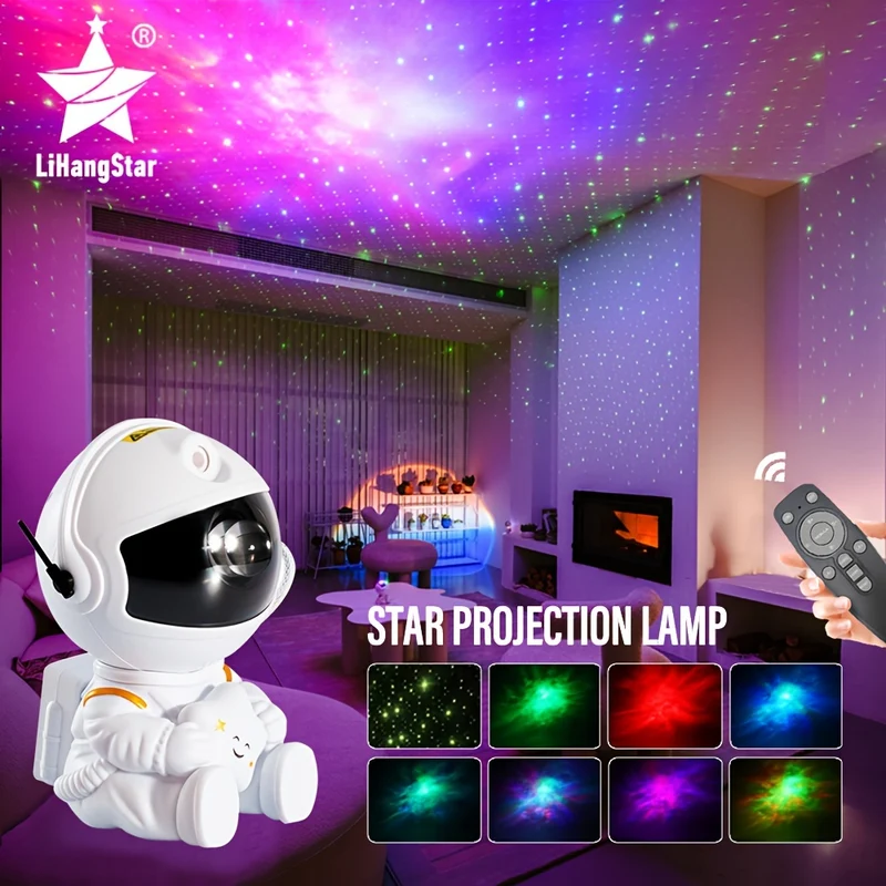 Proiettore Galassia 1pc, Proiettore Nebulosa Astronauta, Proiettore Notte Stellata Con Luce Notturna Remota, Per Sala Giochi, Camera Da Letto, Home Theater, Soffitto, Decorazione Della Stanza