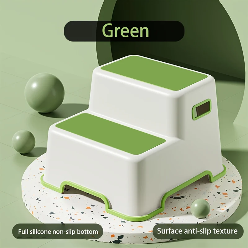 Poggiapiedi Per Bambini A Doppio Strato 1pc, Sgabello Per Toilette Per Bambini, Poggiapiedi Per Bambini Per Lavaggio A Mano, Doppio Design Antiscivolo