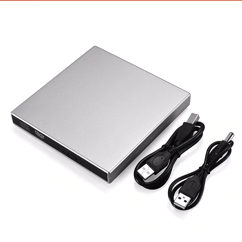 Masterizzatore CD per PC Interfaccia USB portatile Driver DVD per interni ed esterni antiurto Lettore ottico con cancellazione del rumore Bianco
