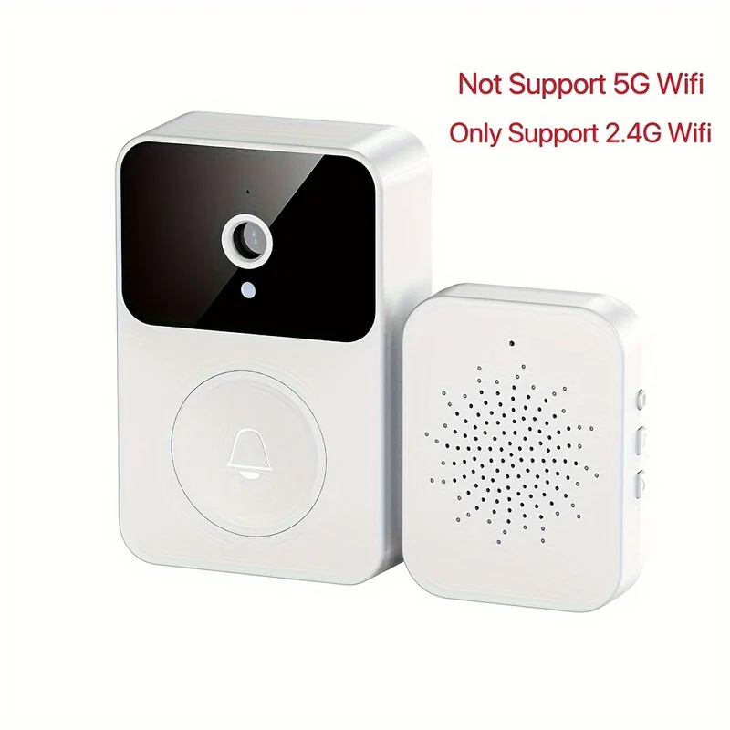 1pc (Batteria Integrata) Smart WIFI Campanello Wireless Con Campanello, Intercomunicatore Remoto Wireless Video Doorbell, Monitoraggio Cattura HD Visione Notturna, Chiamate Bidirezionali, Foto, Registrazione, Controllo APP, Funzione Di Cambio Voce