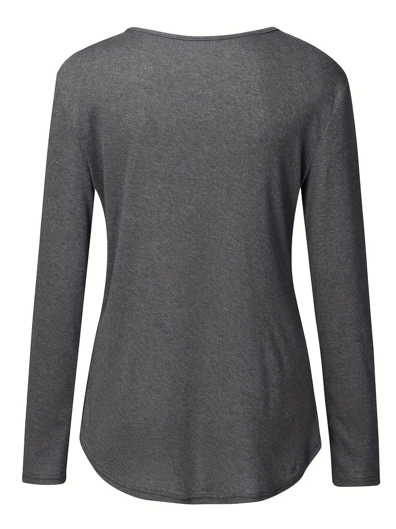 Donna Maternità Trendy Maglietta Color Block Due Pezzi, Allattamento & Postpartum Tees Front Open, Crew Neck Elegante Loose Mid Stretch Gravidanza Manica Lunga Top Per Outdoor