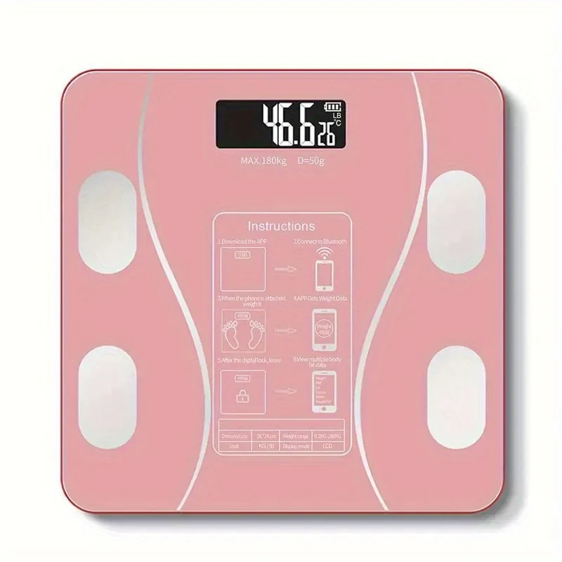 Smart Digital LED Scale Con App Per Telefono - Traccia Con Precisione Il Peso E Il Grasso Corporeo Senza Batterie