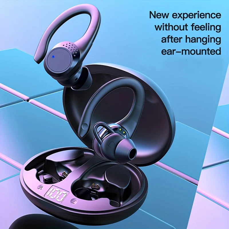 Cuffie Wireless TWS Con Orecchio Sospeso: Goditi Musica, Chiamate E Sport Con Riduzione Del Rumore E Comfort!