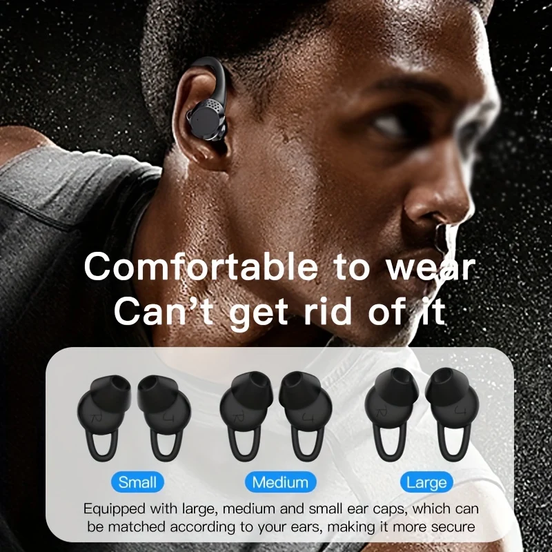Cuffie Wireless TWS Con Orecchio Sospeso: Goditi Musica, Chiamate E Sport Con Riduzione Del Rumore E Comfort!