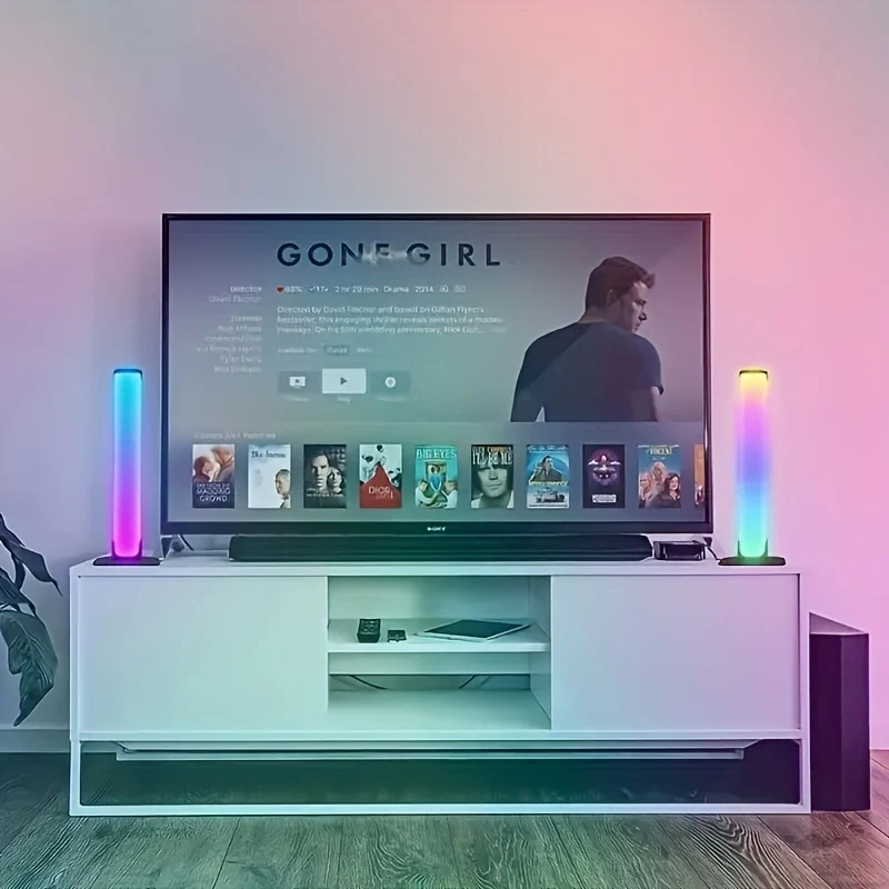 Due Smart LED Light Bars, 1 Set, Luce Notturna RGB Con Controllo Remoto E Controllo APP, Sincronizzazione Musicale Retroilluminazione Per Giochi TV Decorazione Della Camera Da Letto, Lampada Da Tavolo