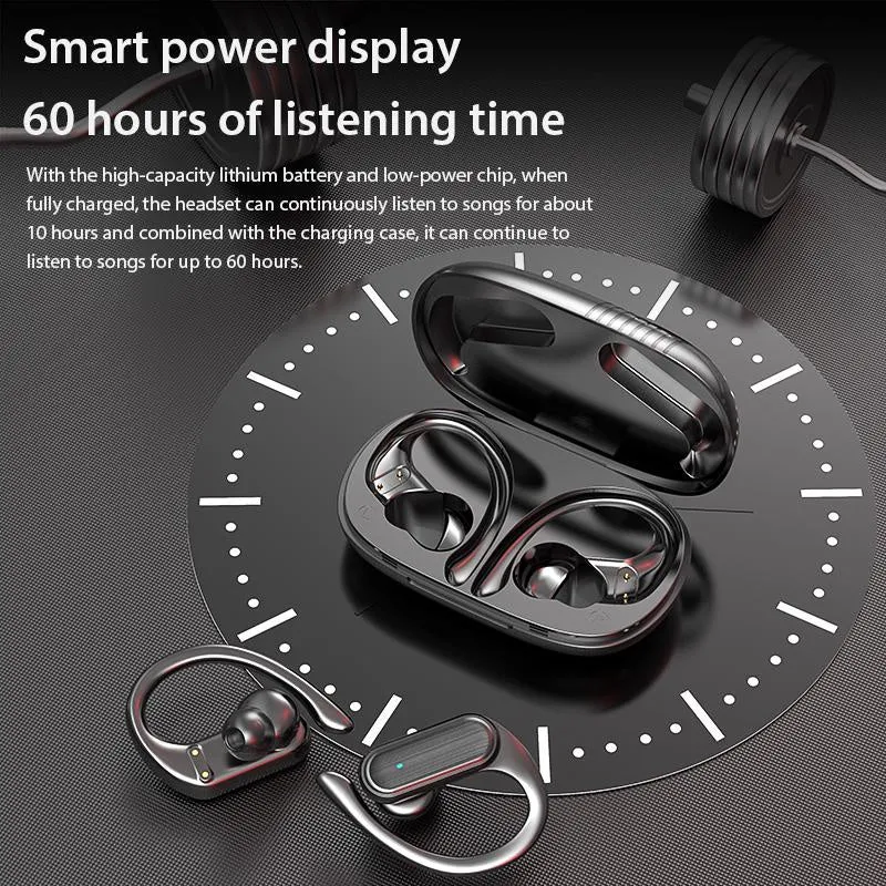 Wireless Earbuds, Cuffie Sportive Con Custodia Di Ricarica A Display Digitale LED, Auricolari Stereo Con Microfono Per Telefono Computer Laptop Sport