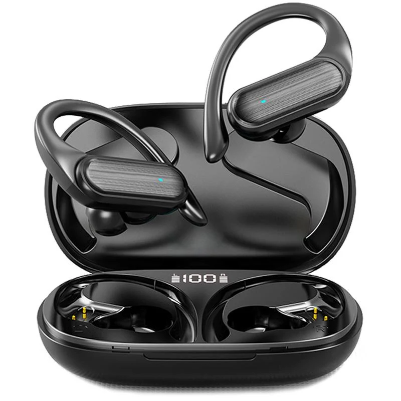 Wireless Earbuds, Cuffie Sportive Con Custodia Di Ricarica A Display Digitale LED, Auricolari Stereo Con Microfono Per Telefono Computer Laptop Sport
