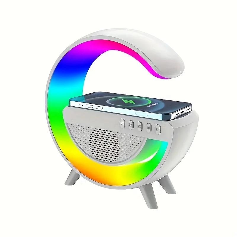Altoparlanti Di Ricarica Wireless - Altoparlanti Multifunzione Intelligenti Con Ricarica Wireless, Lampada Da Comodino E Lampada Da Tavolo Per Il Soggiorno