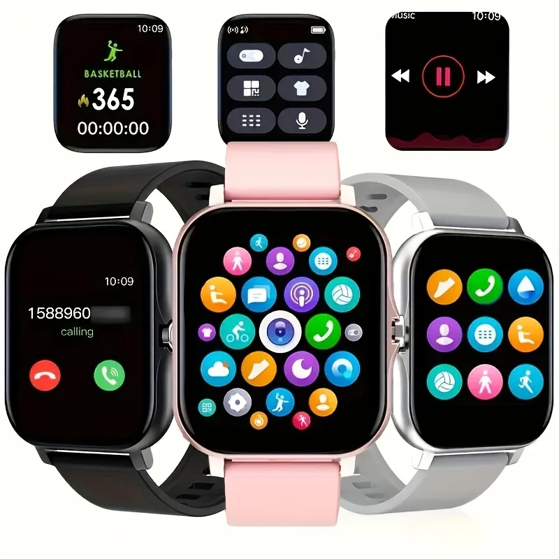 Orologio Intelligente Sportivo Per Uomini, Monitoraggio Della Salute, Promemoria Delle Informazioni, Controllo Della Musica, Compatibile Con Diversi Sistemi