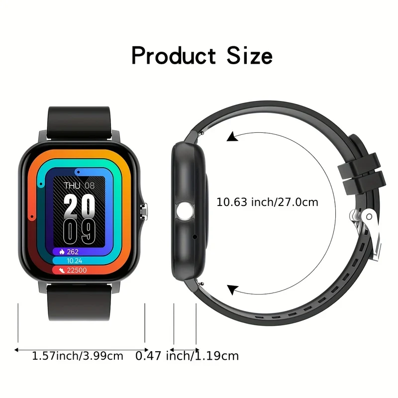 Orologio Intelligente Sportivo Per Uomini, Monitoraggio Della Salute, Promemoria Delle Informazioni, Controllo Della Musica, Compatibile Con Diversi Sistemi