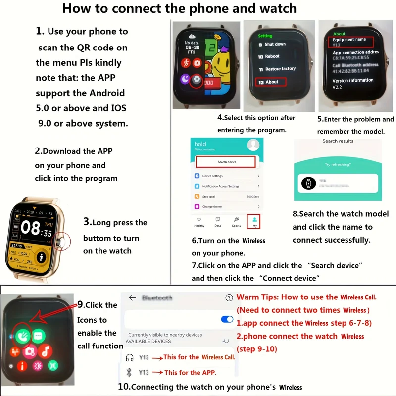 Orologio Intelligente Sportivo Per Uomini, Monitoraggio Della Salute, Promemoria Delle Informazioni, Controllo Della Musica, Compatibile Con Diversi Sistemi