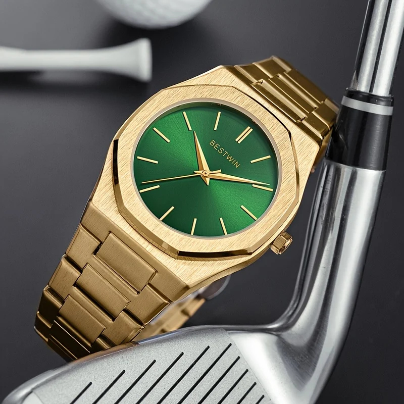 Orologio Da Uomo Alla Moda Con Cinturino In Acciaio Legato, Quadrante A Linea Semplice, Orologio Da Polso Per Uomo D'affari E Feste Con Movimento Al Quarzo