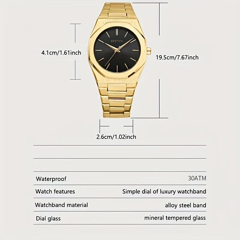 Orologio Da Uomo Alla Moda Con Cinturino In Acciaio Legato, Quadrante A Linea Semplice, Orologio Da Polso Per Uomo D'affari E Feste Con Movimento Al Quarzo