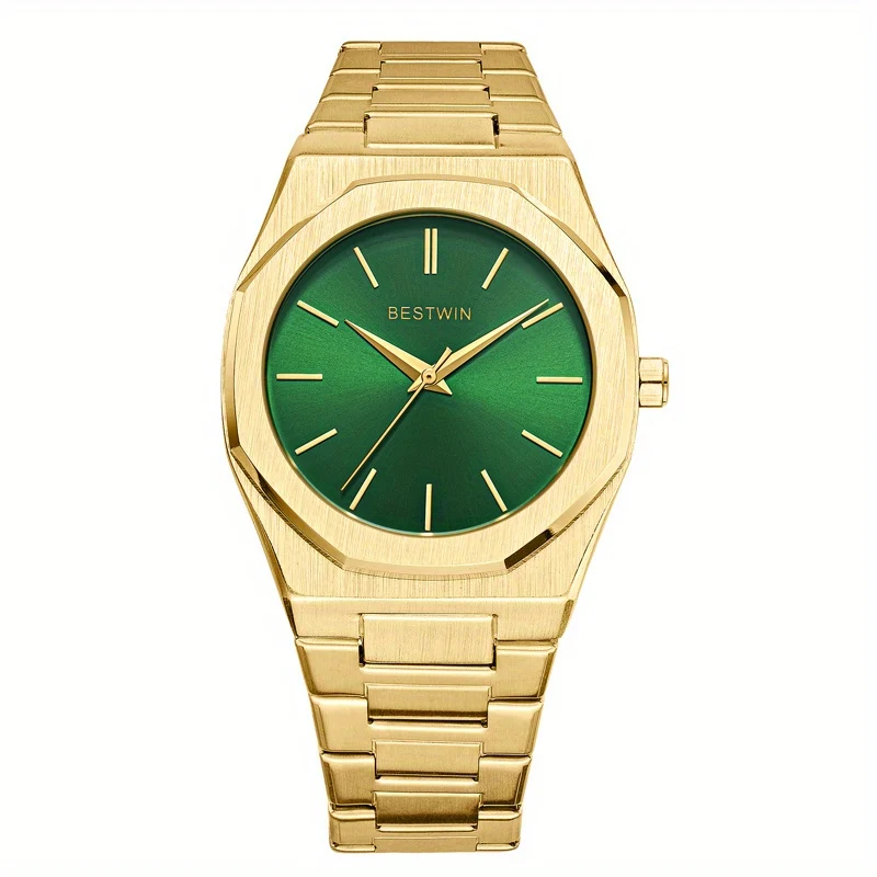Orologio Da Uomo Alla Moda Con Cinturino In Acciaio Legato, Quadrante A Linea Semplice, Orologio Da Polso Per Uomo D'affari E Feste Con Movimento Al Quarzo