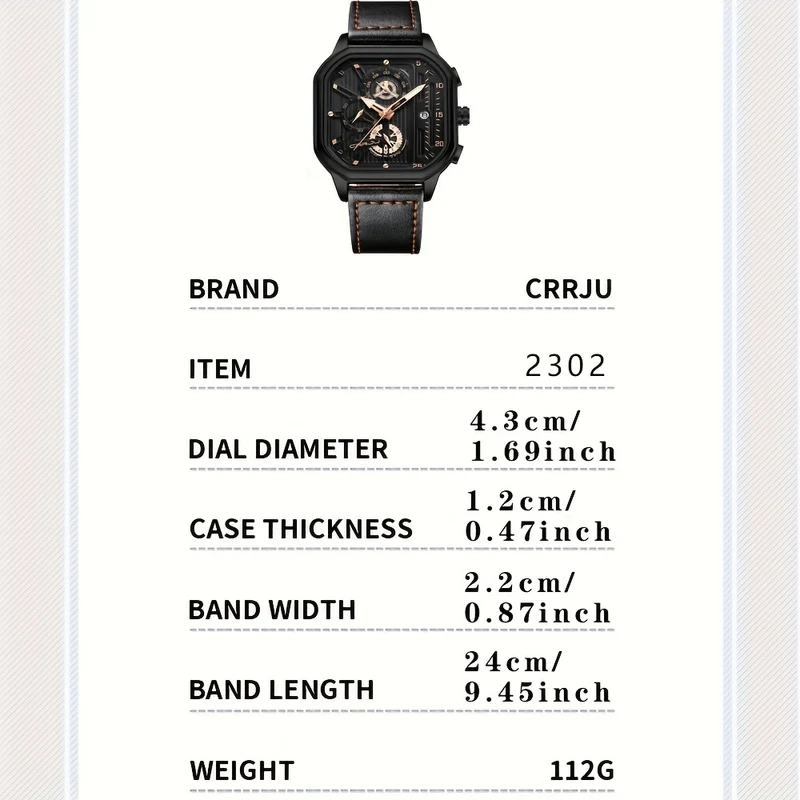 Orologio Cronografo Da Uomo Alla Moda CRRJU