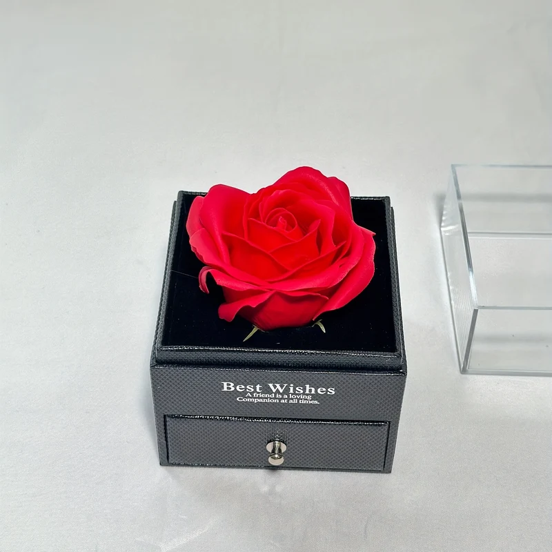 Rosa Rossa Vera Conservata Con Collana A Cuore Ti Amo - Fiori Eterni Rose Regali Per Mamma Nonna Moglie Fidanzata Compleanno Anniversario Regali Romantici Dal Fidanzato