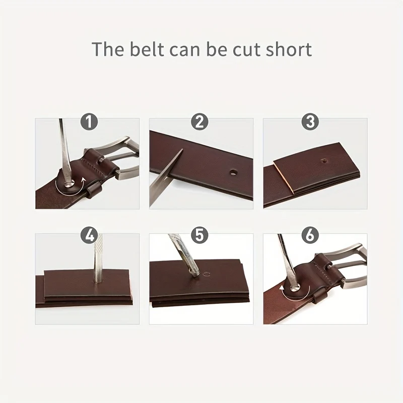 Cintura in pelle da uomo in vera pelle Cintura con fibbia ad ardiglione Cintura per jeans semplice e versatile Cintura per pantaloni da uomo casual per pendolari Taglie forti