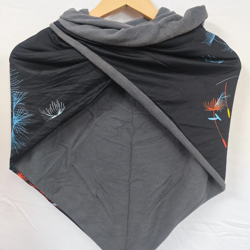 Sciarpa A Triangolo Stampata Con Fiore Di Tarassaco, Elegante Fibbia Metallica, Scialle Elasticizzato, Protezione Calda Del Collo Per Donne Autunno Inverno