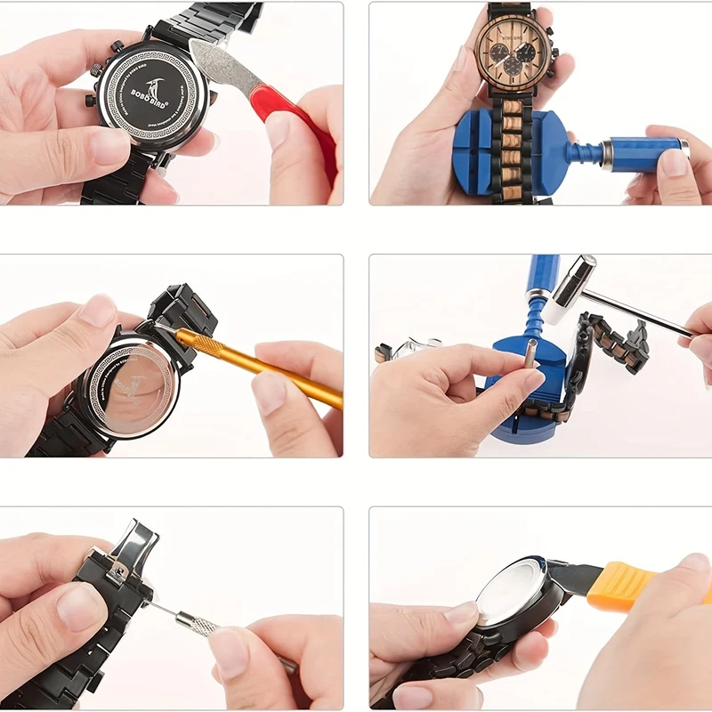 147 Pcs Kit Di Strumenti Per La Riparazione Di Orologi, Set Di Strumenti Professionali Per La Barra A Molla, Set Di Strumenti Per La Spilla Di Collegamento Del Cinturino Per Orologi Con Custodia Per Il Trasporto