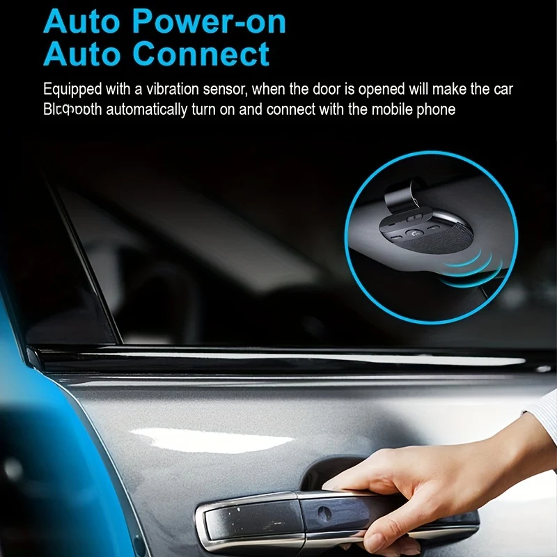Kit Per Auto Wireless Visiera Parasole Vivavoce Per Auto Lettore Musicale MP3 Accensione Automatica E Connettività Doppio Telefono Altoparlante Vivavoce Multipunto Accessori Per Auto