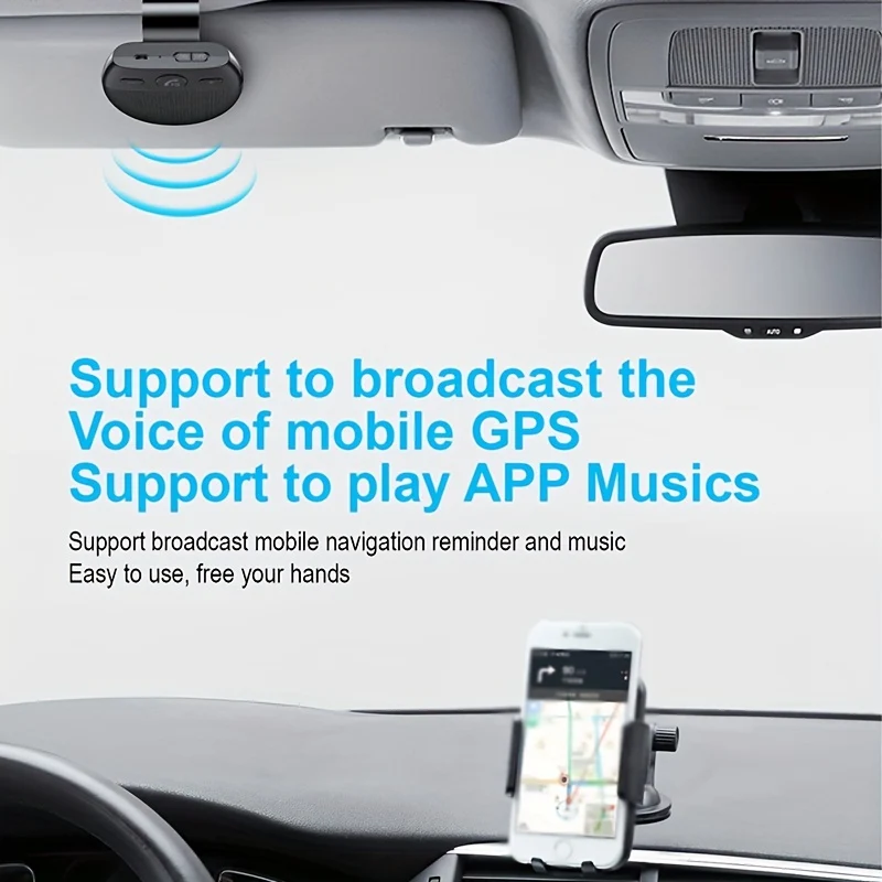 Kit Per Auto Wireless Visiera Parasole Vivavoce Per Auto Lettore Musicale MP3 Accensione Automatica E Connettività Doppio Telefono Altoparlante Vivavoce Multipunto Accessori Per Auto