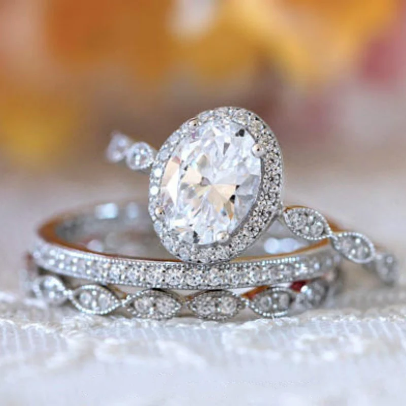 1ct Anelli Di Impilamento Di Promessa Di Moissanite 925 Anelli Di Fidanzamento / Matrimonio In Argento Sterling Decorazione Per La Festa Serale Con Certificato E Scatola Regalo