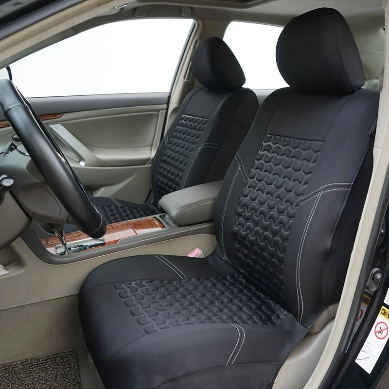 Coprisedili per auto, coppie anteriori in poliestere grigio nero marrone chiaro blu rosso cuscino per seggiolino auto protezione universale per seggiolino auto decorazione accessori auto schiuma spessa