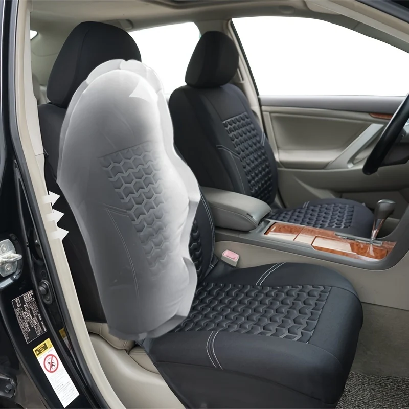 Coprisedili per auto, coppie anteriori in poliestere grigio nero marrone chiaro blu rosso cuscino per seggiolino auto protezione universale per seggiolino auto decorazione accessori auto schiuma spessa