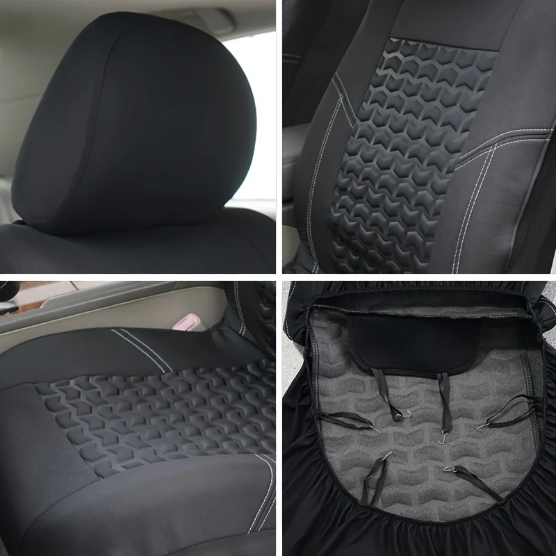 Coprisedili per auto, coppie anteriori in poliestere grigio nero marrone chiaro blu rosso cuscino per seggiolino auto protezione universale per seggiolino auto decorazione accessori auto schiuma spessa