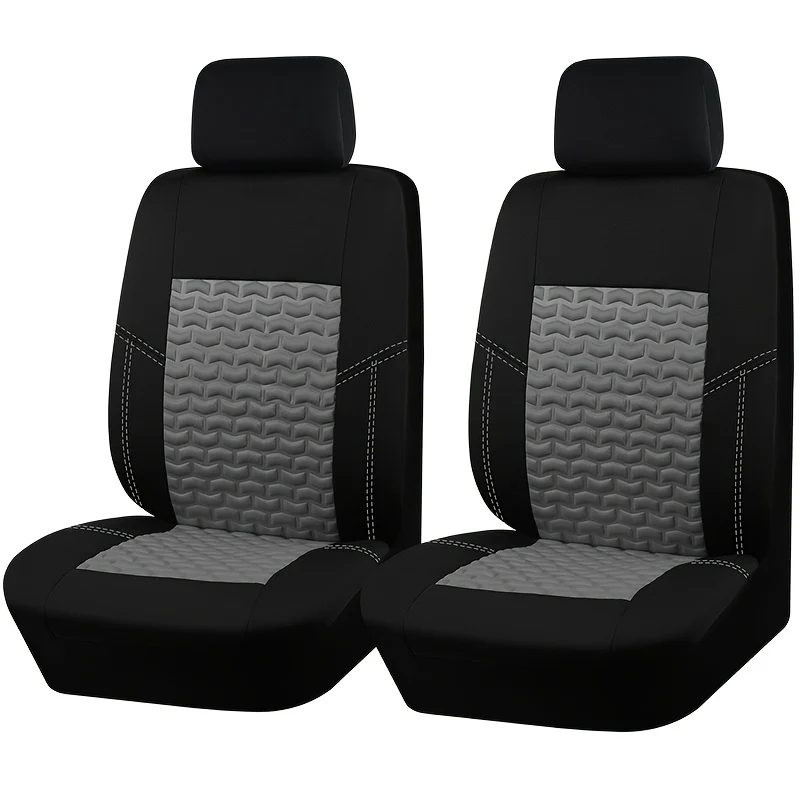 Coprisedili per auto, coppie anteriori in poliestere grigio nero marrone chiaro blu rosso cuscino per seggiolino auto protezione universale per seggiolino auto decorazione accessori auto schiuma spessa