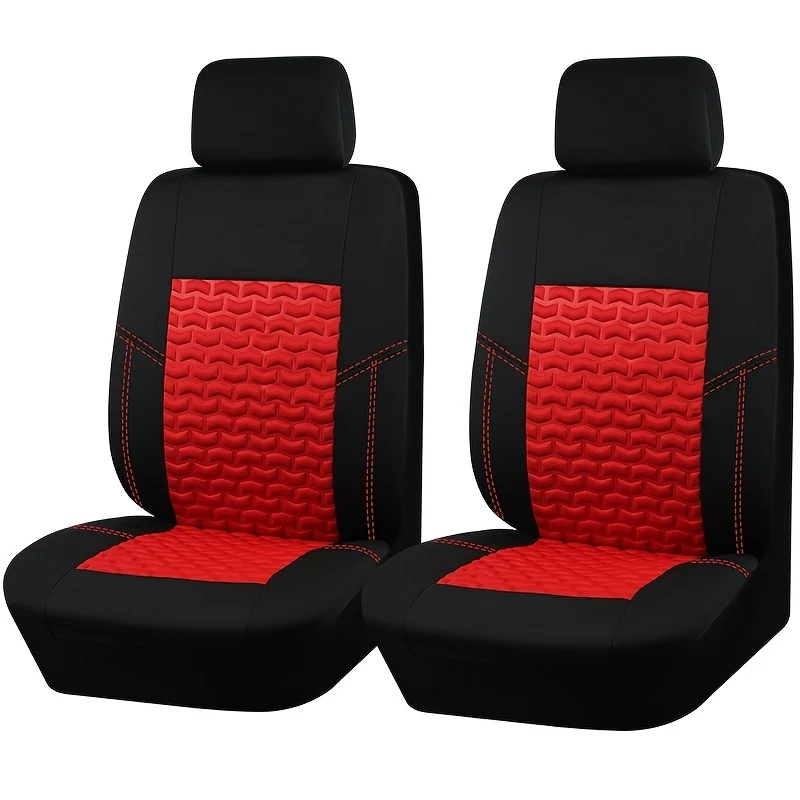 Coprisedili per auto, coppie anteriori in poliestere grigio nero marrone chiaro blu rosso cuscino per seggiolino auto protezione universale per seggiolino auto decorazione accessori auto schiuma spessa