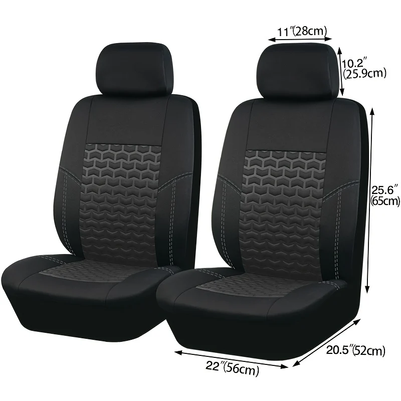 Coprisedili per auto, coppie anteriori in poliestere grigio nero marrone chiaro blu rosso cuscino per seggiolino auto protezione universale per seggiolino auto decorazione accessori auto schiuma spessa