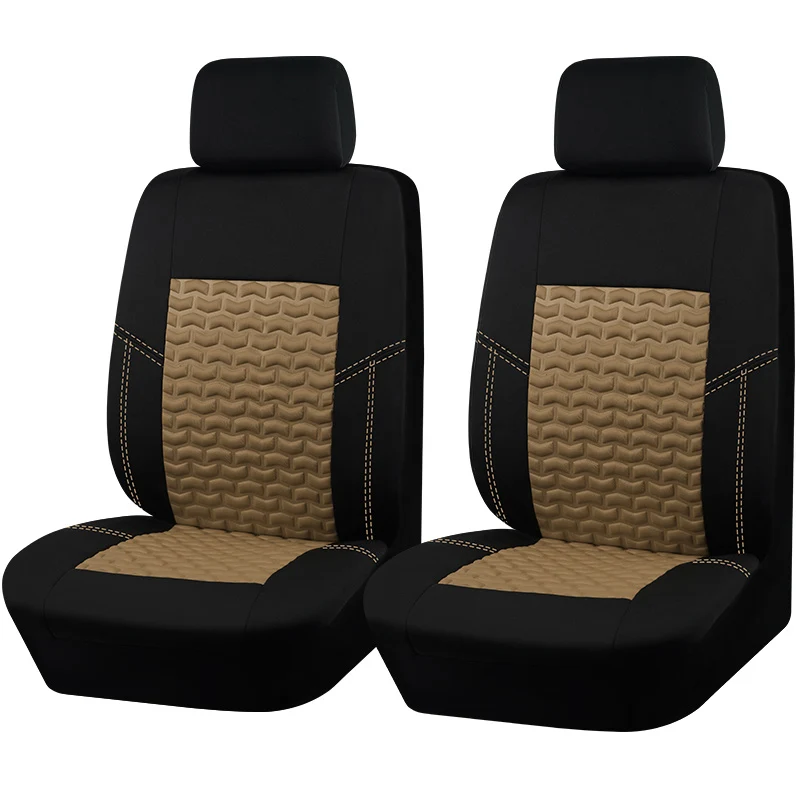 Coprisedili per auto, coppie anteriori in poliestere grigio nero marrone chiaro blu rosso cuscino per seggiolino auto protezione universale per seggiolino auto decorazione accessori auto schiuma spessa