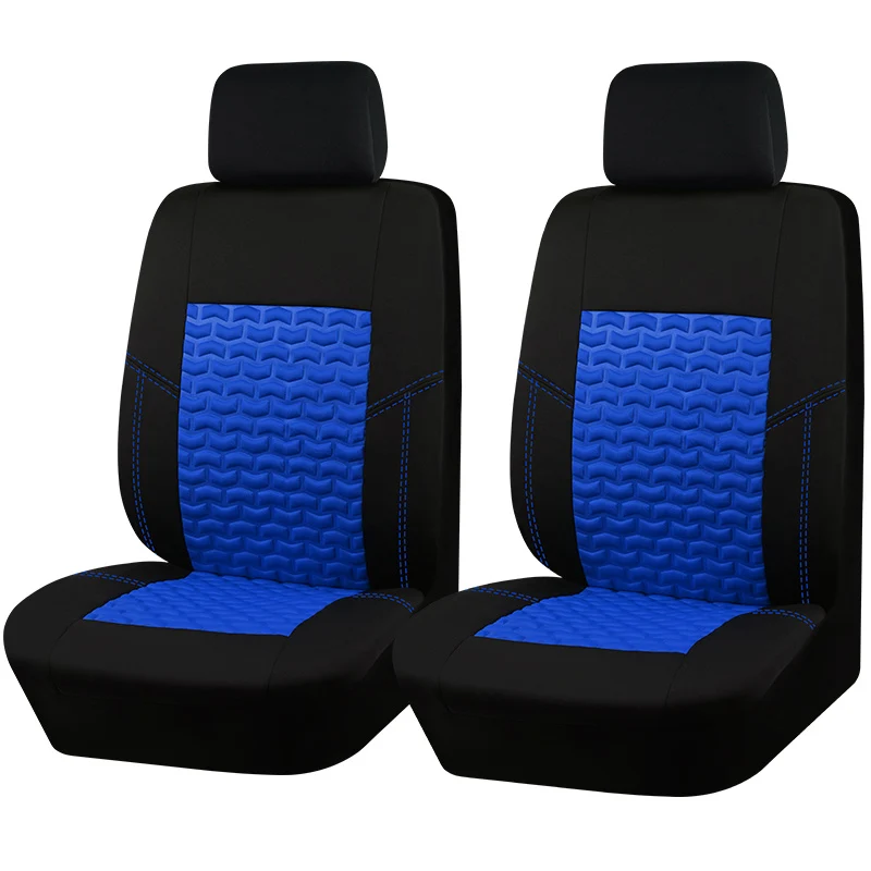 Coprisedili per auto, coppie anteriori in poliestere grigio nero marrone chiaro blu rosso cuscino per seggiolino auto protezione universale per seggiolino auto decorazione accessori auto schiuma spessa