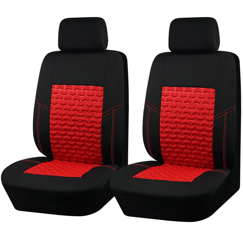 Coprisedili per auto, coppie anteriori in poliestere grigio nero marrone chiaro blu rosso cuscino per seggiolino auto protezione universale per seggiolino auto decorazione accessori auto schiuma spessa