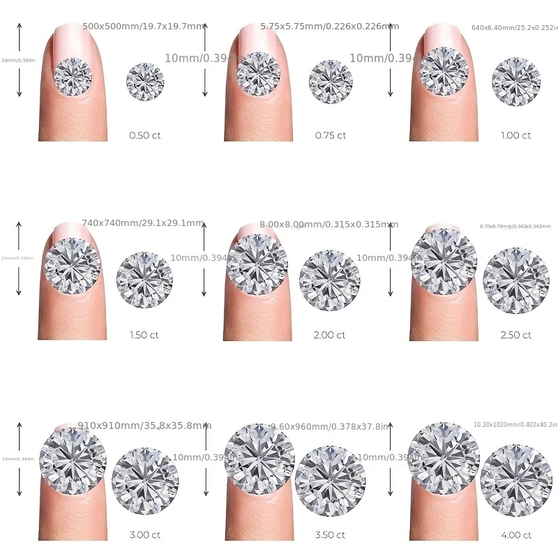 1/2/3/5/10ct Anello Solitario Moissanite 4 Griffe Placcato In Oro 18K Anello Di Fidanzamento Promessa Di Matrimonio Per Donne Regalo Di San Valentino