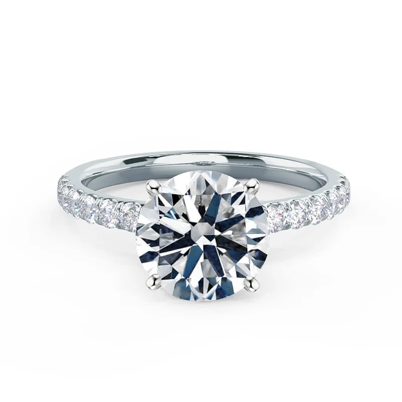 1/2/3/5/10ct Anello Solitario Moissanite 4 Griffe Placcato In Oro 18K Anello Di Fidanzamento Promessa Di Matrimonio Per Donne Regalo Di San Valentino