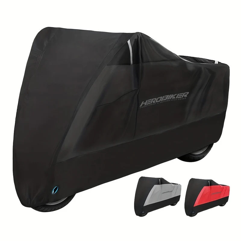 HEROBIKER Telo Coprimoto Moto Protezione Solare Antipioggia Copertura Antipioggia Antipioggia UV Per Scooter Copertura Antipolvere Antipioggia Per Bici Nera