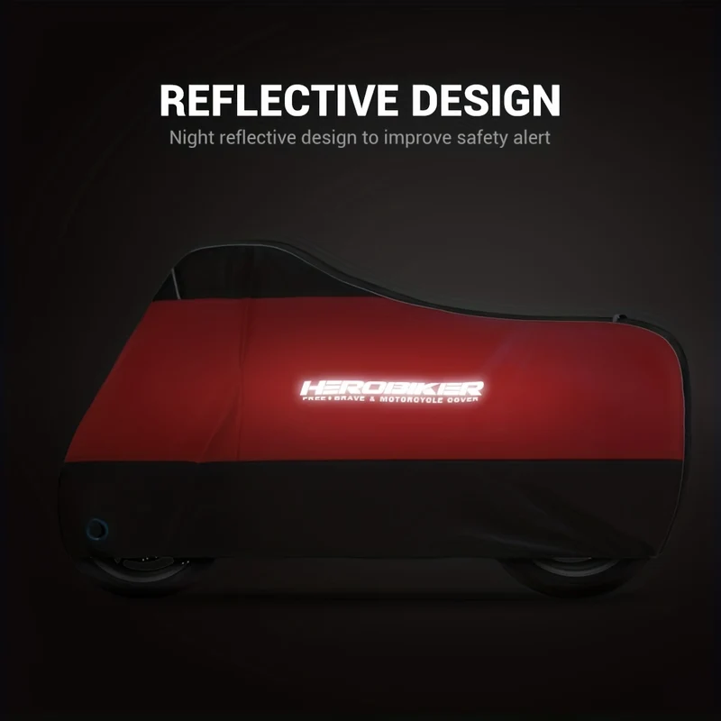 HEROBIKER Telo Coprimoto Moto Protezione Solare Antipioggia Copertura Antipioggia Antipioggia UV Per Scooter Copertura Antipolvere Antipioggia Per Bici Nera