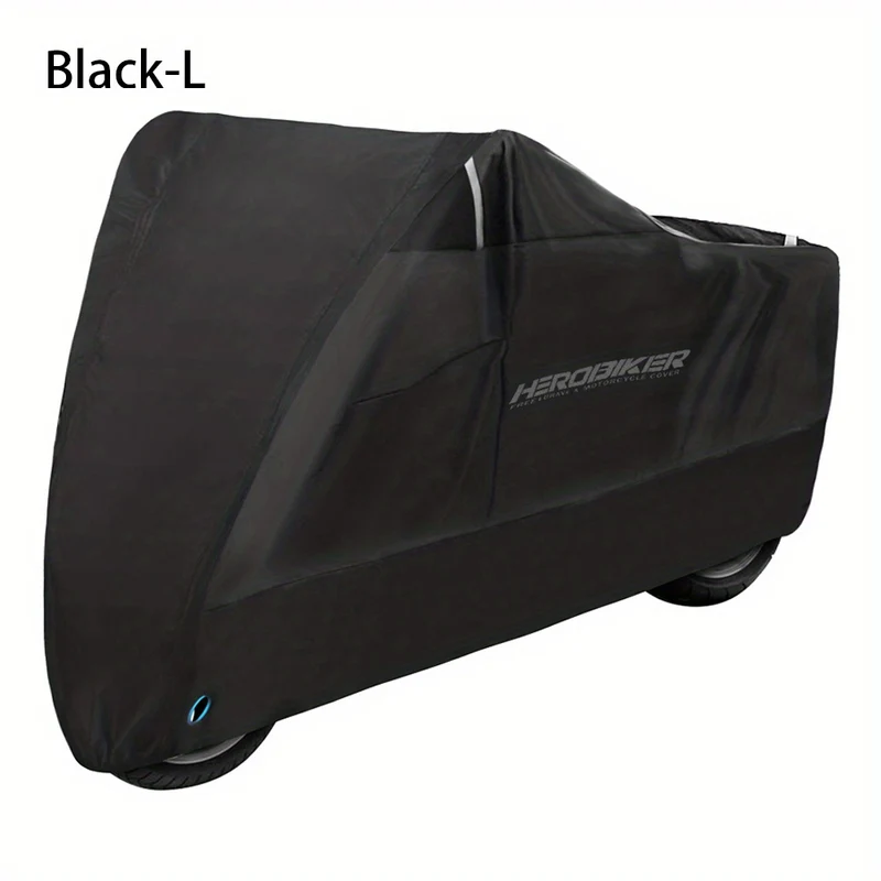 HEROBIKER Telo Coprimoto Moto Protezione Solare Antipioggia Copertura Antipioggia Antipioggia UV Per Scooter Copertura Antipolvere Antipioggia Per Bici Nera