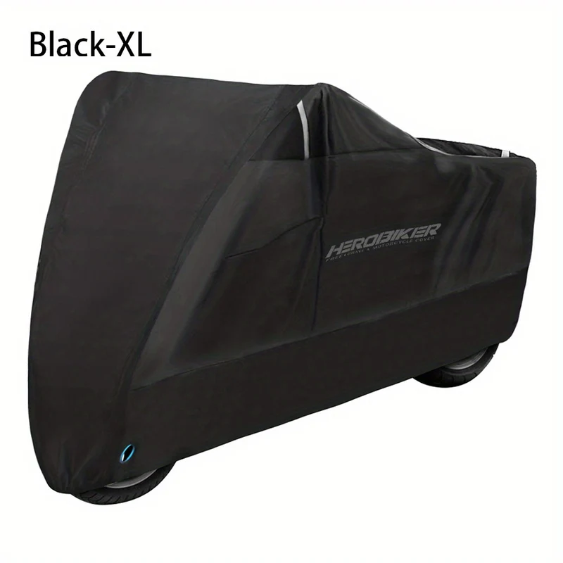 HEROBIKER Telo Coprimoto Moto Protezione Solare Antipioggia Copertura Antipioggia Antipioggia UV Per Scooter Copertura Antipolvere Antipioggia Per Bici Nera