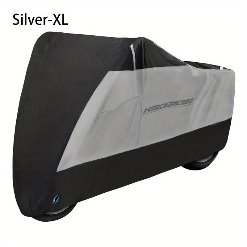 HEROBIKER Telo Coprimoto Moto Protezione Solare Antipioggia Copertura Antipioggia Antipioggia UV Per Scooter Copertura Antipolvere Antipioggia Per Bici Nera