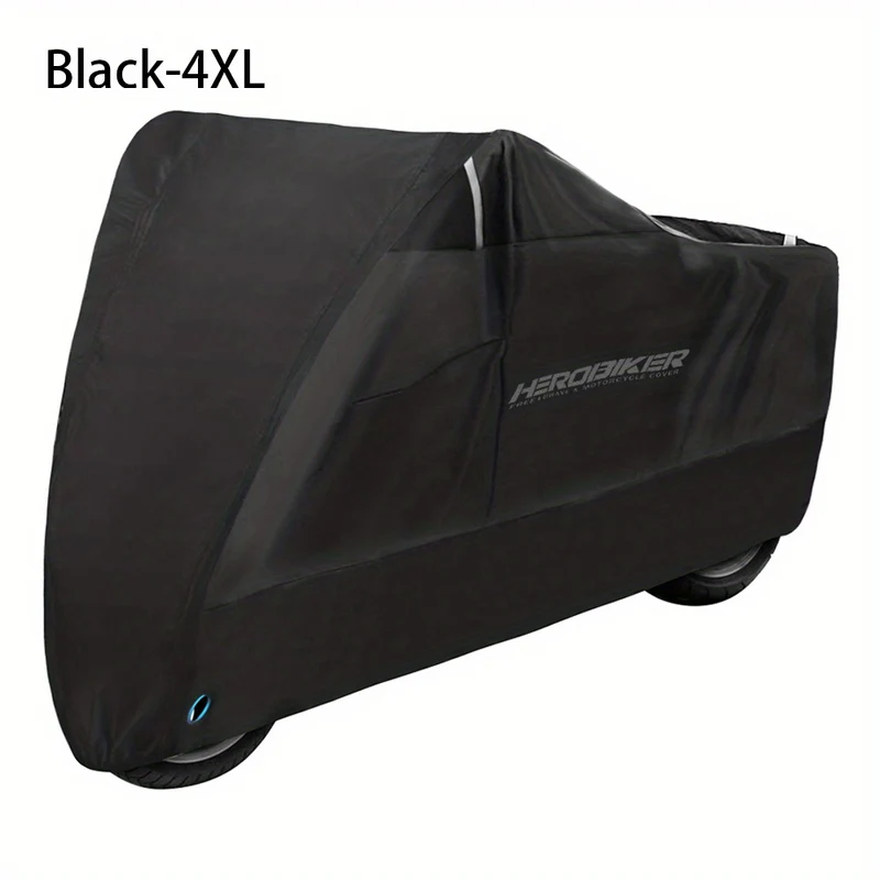 HEROBIKER Telo Coprimoto Moto Protezione Solare Antipioggia Copertura Antipioggia Antipioggia UV Per Scooter Copertura Antipolvere Antipioggia Per Bici Nera