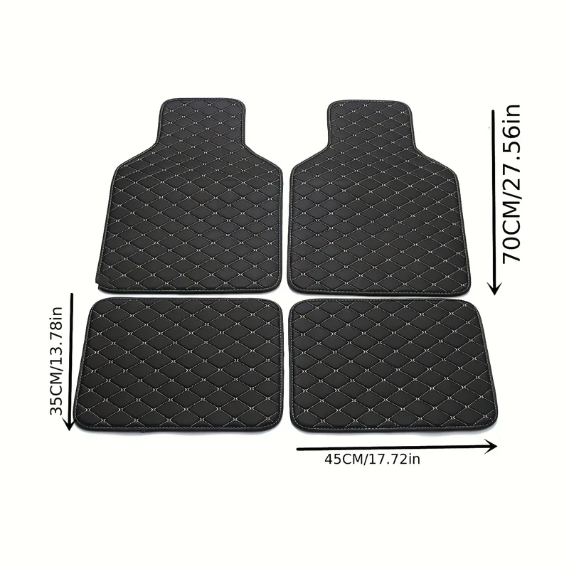 4 Tappetini Universali Impermeabili Per Auto, Anteriori E Posteriori, Accessori Per Tappeti In Pelle Per Auto, Accessori Interni Per Auto