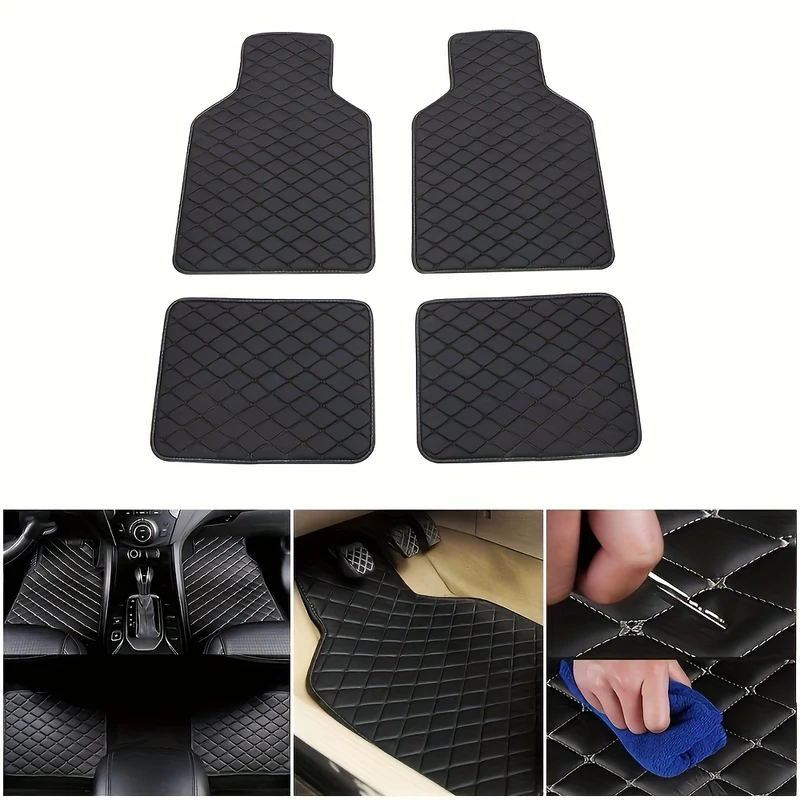 4 Tappetini Universali Impermeabili Per Auto, Anteriori E Posteriori, Accessori Per Tappeti In Pelle Per Auto, Accessori Interni Per Auto