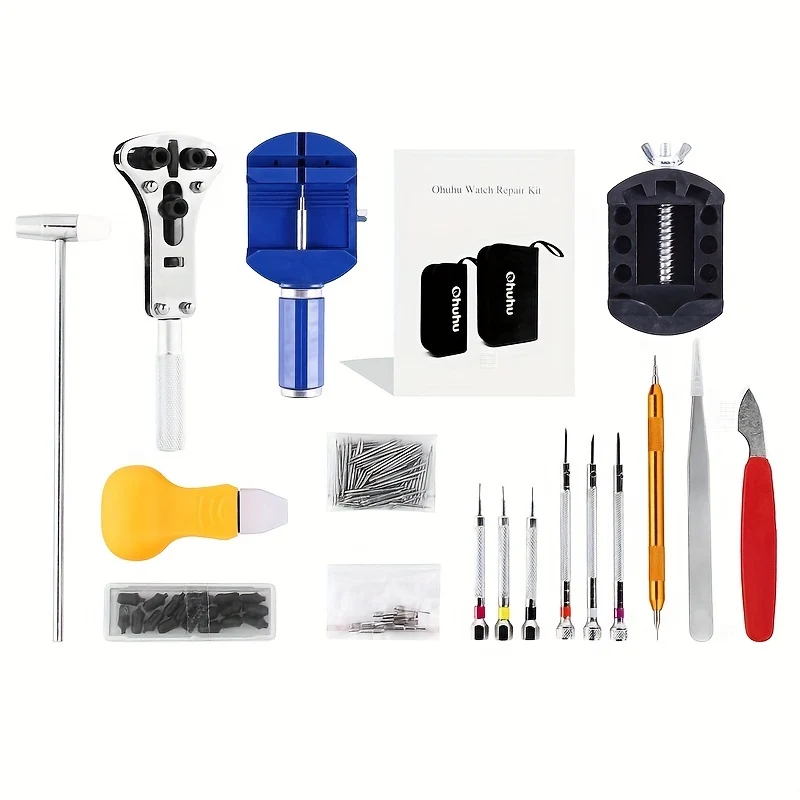 147 Pezzi Set Di Strumenti Per La Riparazione Dell'orologio, Set Di Strumenti Per Il Collegamento Del Cinturino Con Barra A Molla Apri Cassa Con Custodia Per Il Trasporto, Assistente Per La Sostituzione Della Batteria