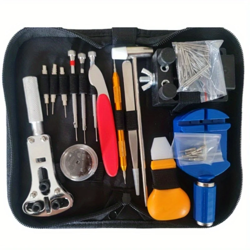 147 Pezzi Set Di Strumenti Per La Riparazione Dell'orologio, Set Di Strumenti Per Il Collegamento Del Cinturino Con Barra A Molla Apri Cassa Con Custodia Per Il Trasporto, Assistente Per La Sostituzione Della Batteria