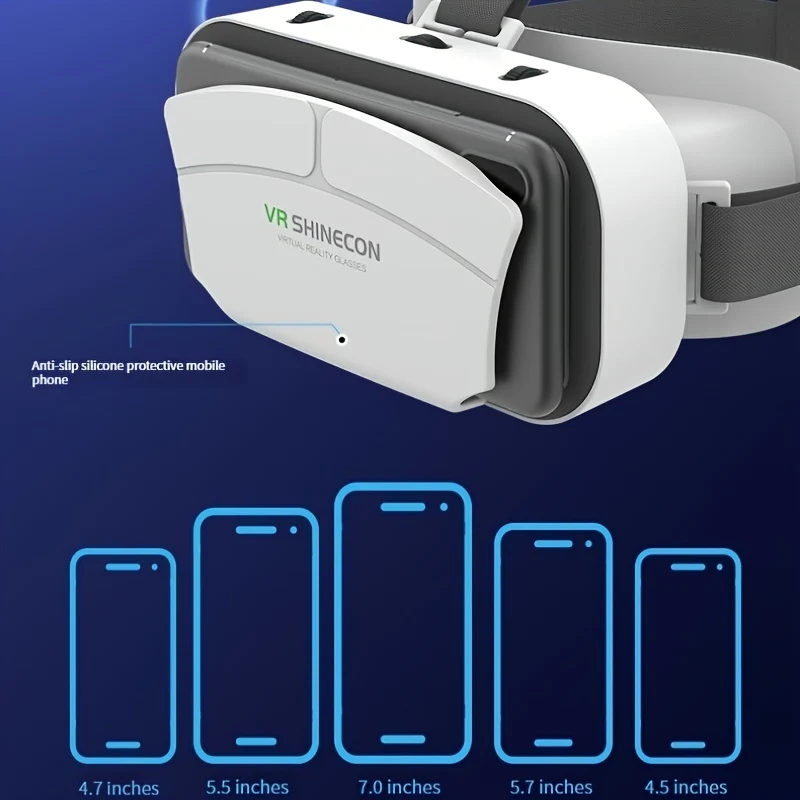 VR Realtà Virtuale VR Headset Occhiali 3D Caschi VR Goggles Per TV, Film E Videogiochi Compatibile Con IOS, Android E Supporto 11.94-17.78 Cm